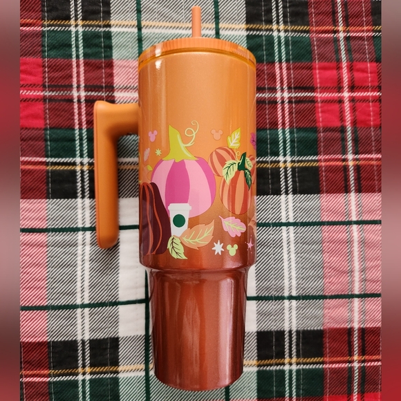 Mickey and Minnie Mouse Icon Pumpkins 30 oz. Starbucks® Tumbler with Handle - Picture 4 of 7